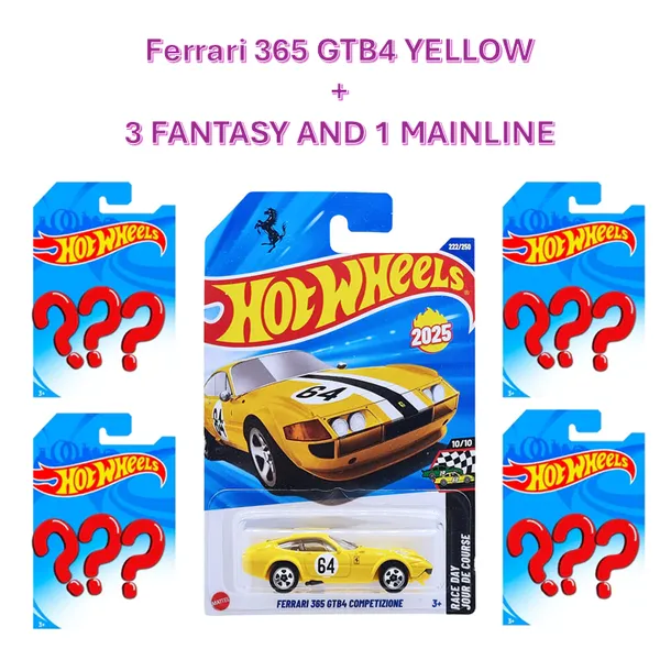 Hot_Wheels_Ferrari_365_GTB4_Competizione_+_1_Random_Mainline_+_3_Random_Fantasy_Cars_Combo