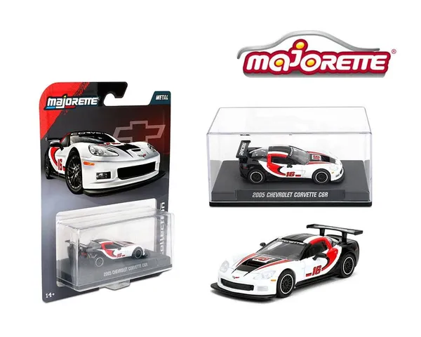 Majorette_1:64_Premium_Diecast_Model_Car_Collector_Edition_–_2005_CHEVROLET_CORVETTE_C6R_WHITE