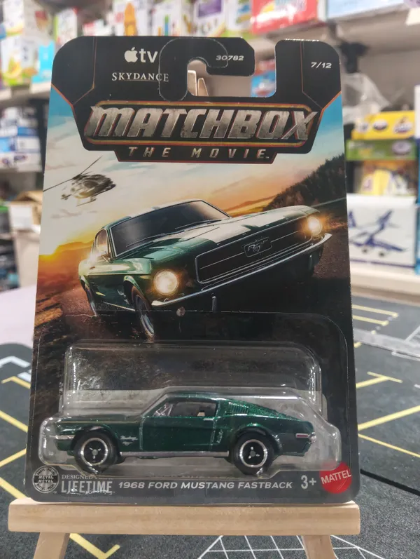 Matchbox_1:64_Scale_1968_FORD_MUSTANG_FASTBACK_(2026_Release)_Matchbox_the_Movie_APPLE_TV_SKYDANCE__7/12_GREEN