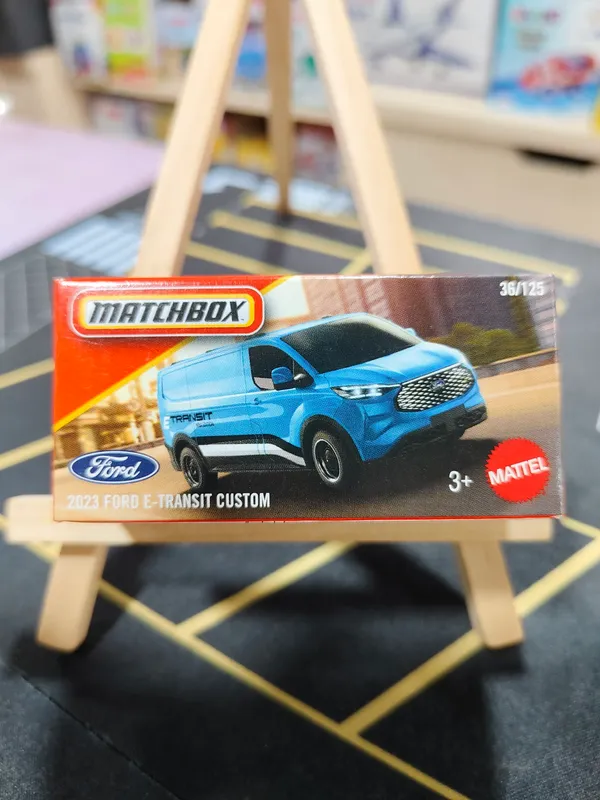 Matchbox_2023_FORD_ETRANSIT_CUSTOM_BLUE_36/125_Official_Licensed_Product_Die-Cast_Car