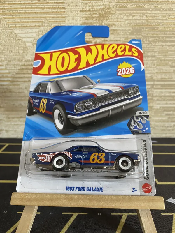 HOT_WHEELS__1:64_SCALE_1963_FORD_GALAXIE_COOL_CLASSICS_8/10_BLUE_241/250