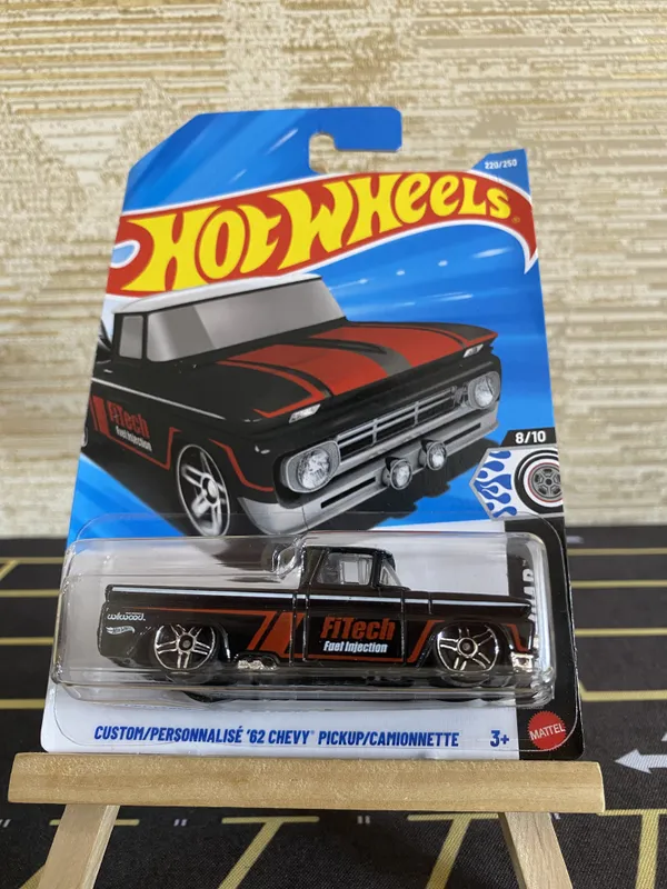 Hot_Wheels_1:64_Scale_CUSTOM_62_CHEVY_PICKUP_ROD_SQUAD_8/10_BLACK_220/250