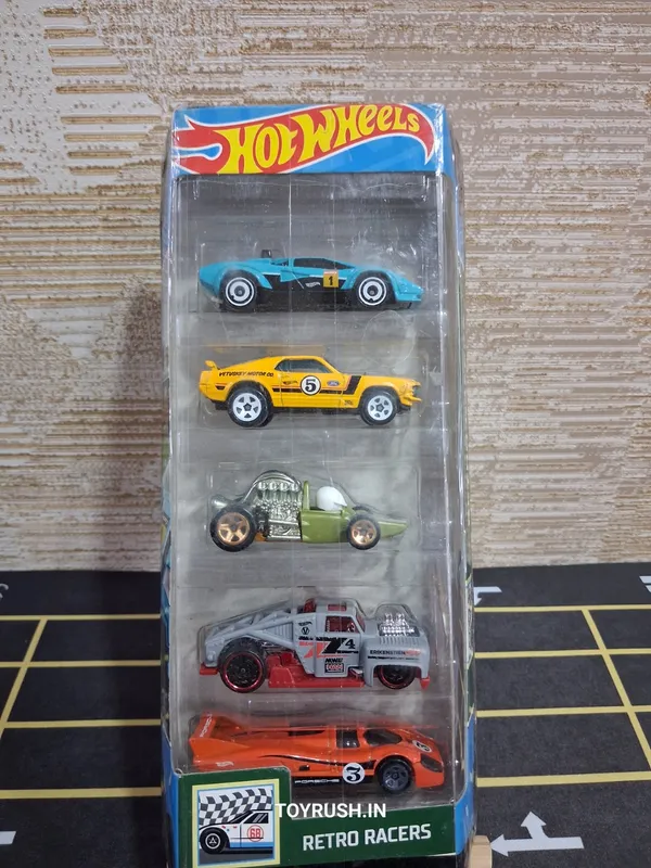 Hot_Wheels_1:64_Scale_RETRO_RACERS_Pack_of_5_2024_(LAMBORGHINI_COUNT_PACE_CAR,_70_FORD_MUSTANG_MACH_1,_HEAD_STARTER,_ERIKENSTEIN_ROD,_PORSCHE_917_LH)_HTV50