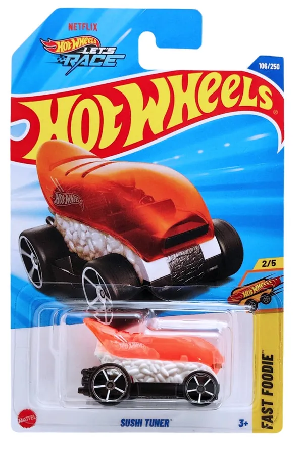 Hot_Wheels_1:64_Scale_SUSHI_TURNER_FAST_FOODIE_2/5_ORANGE_106/250_(IMPORTED)