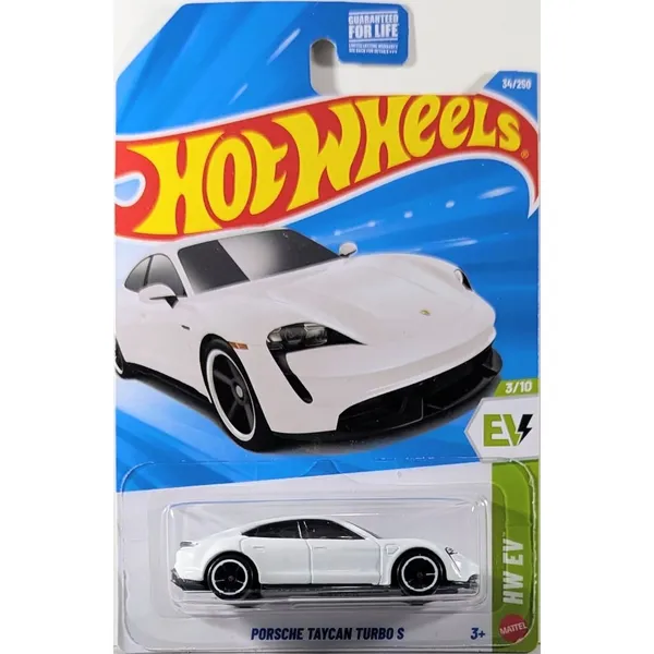 Hot_Wheels_1:64_Scale_PORSCHE_TAYCAN_TURBO_S_HW_EV_3/10_WHITE_34/250_(IMPORTED)