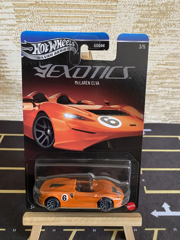 Hot_Wheels_1:64_Scale_SILVER_SERIES_EXOTICS_McLAREN_ELVA_3/5_ORANGE_JKX78
