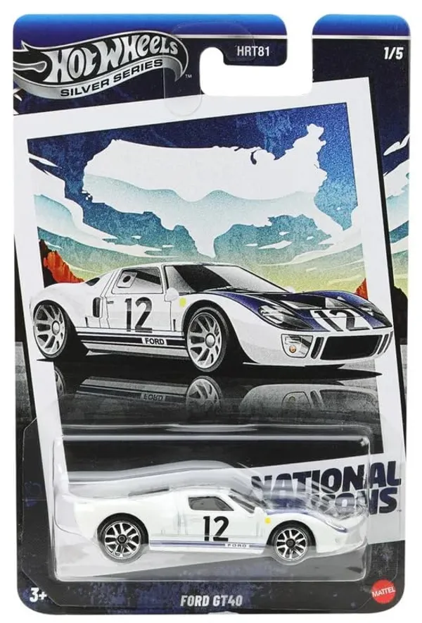 HotWheels_1:64_Scale_SILVER_SERIES_NATIONAL_ICONS_FORD_GT40_1/5_