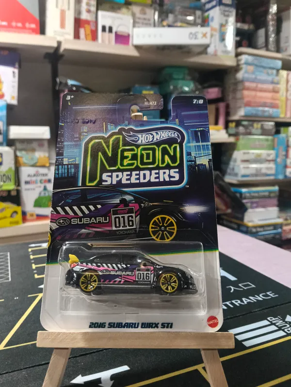HotWheels_1:64_SILVER_SERIES_NEON_SPEEDERS_2016_SUBARU_WRX_STI_7/8_BLACK_JKY06