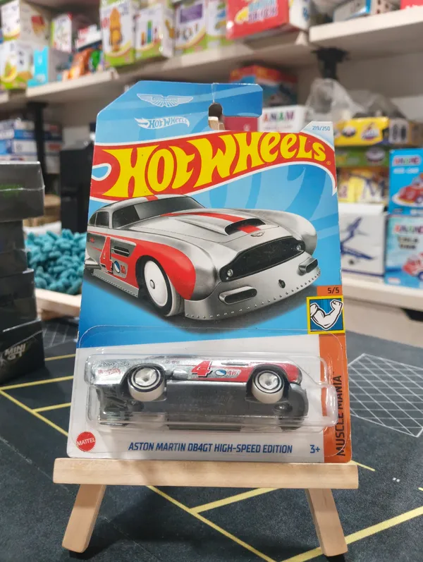 Hot_Wheels_1:64_Scale_ASTON_MARTIN_DB4GT_HIGH_SPEED_EDITION_MUSSLE_MANIA_5/5_SILVER_219/250