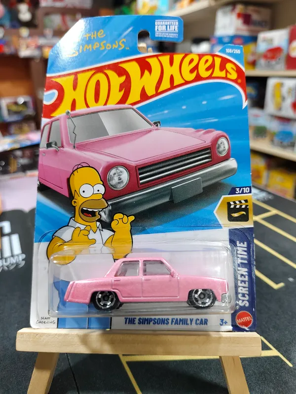 Hot_Wheels_1:64_Scale_THE_SIMPSONS_FAMILY_CAR_SCREEN_TIME_3/10_PINK_108/250_(USA_IMPORTED)