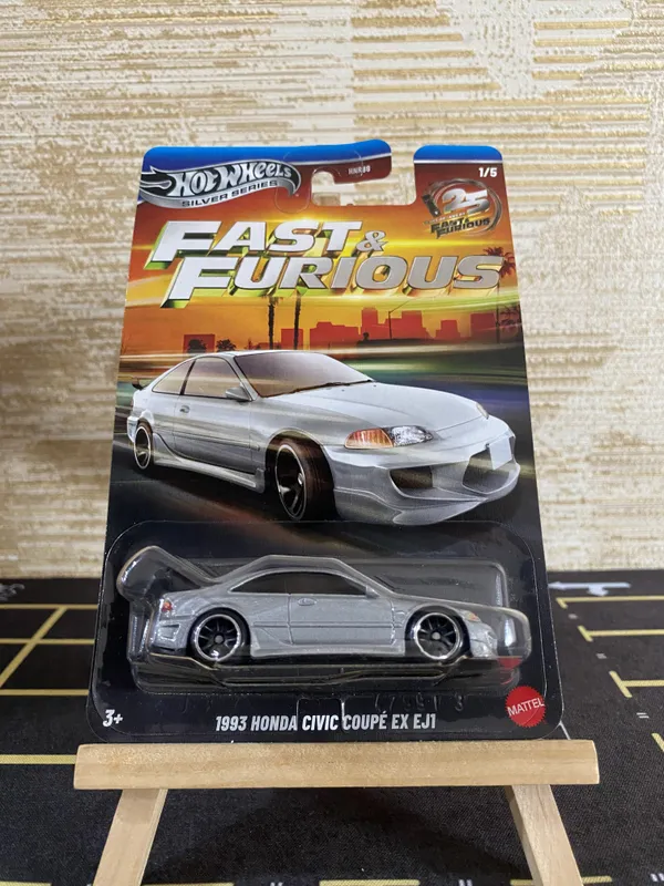 HotWheels_1:64_SILVER_SERIES_FAST_&_FURIOUS_SILVER_ANNIVERSARY_1983_HONDA_CIVIC_COUPE_EX_EJ1JKX20_SILVER_1/5