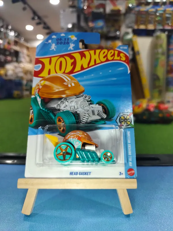 Hot_Wheels_1:64_Scale_HEAD_GASKET_HW_ALL_DRIVERS_WELCOME_3/5_GREEN_167/250