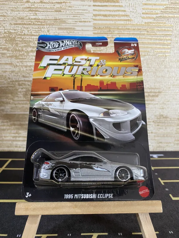 HotWheels_1:64_SILVER_SERIES_FAST_&_FURIOUS_SILVER_ANNIVERSARY_1995_MITSUBISHI_ECLIPSE_JKX22_SILVER_3/5