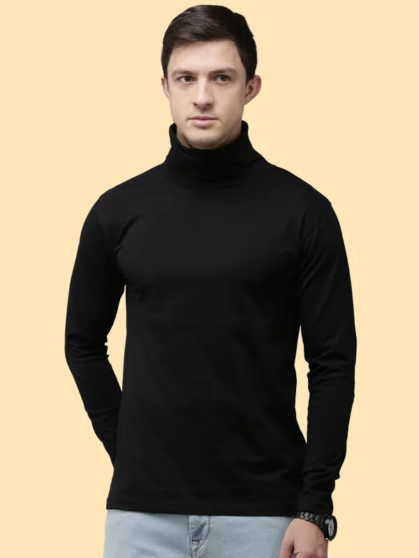 Black_Solid_Pure_Cotton_Full_Sleeve_Casual_Shirt_For_Men
