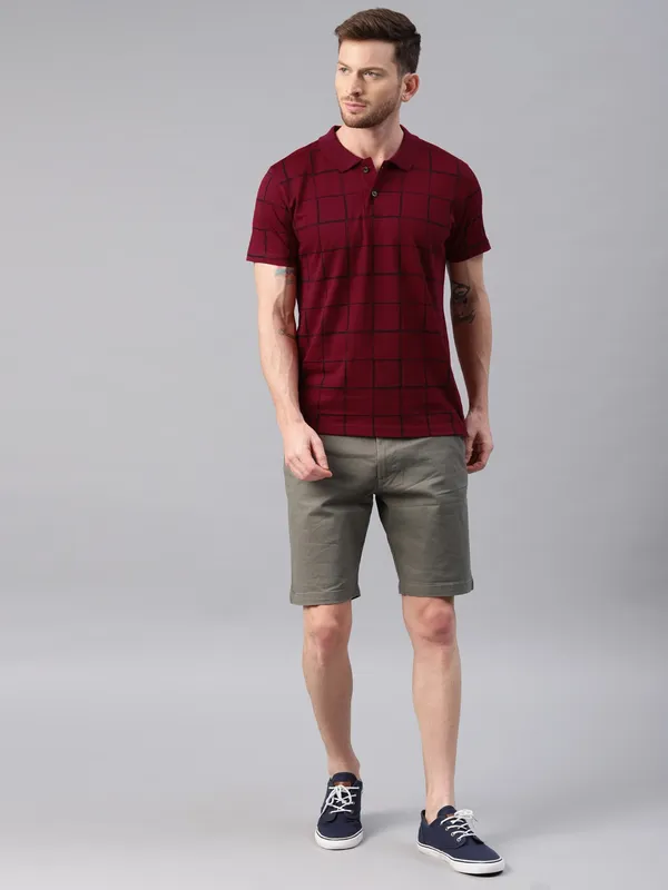 Red_Printed_Pure_Cotton_Half_Sleeve_Casual_Tshirt_For_Men