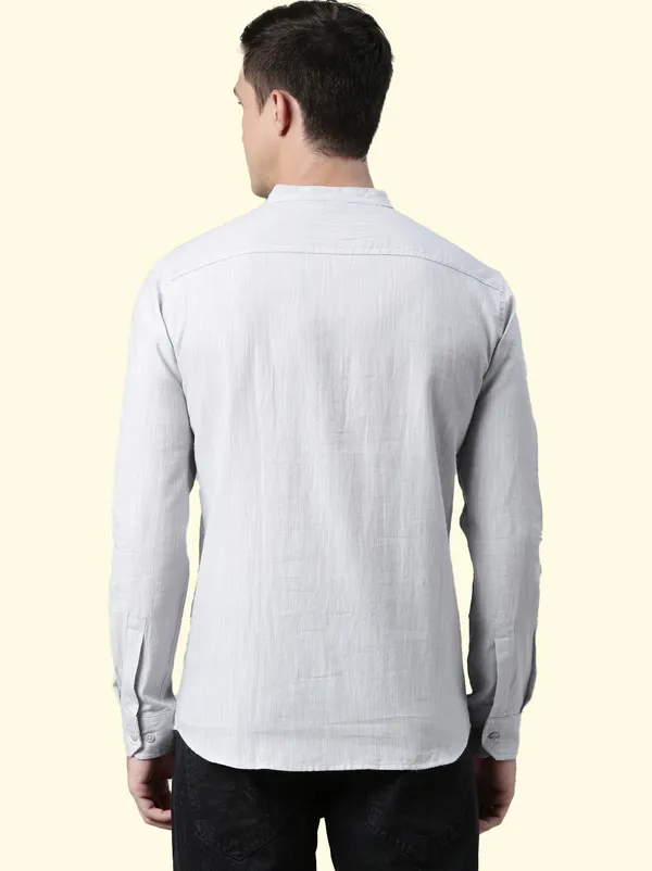 Grey_Regular_Pure_Cotton_Solid_Casual_Straight_Short_Kurta_For_Men
