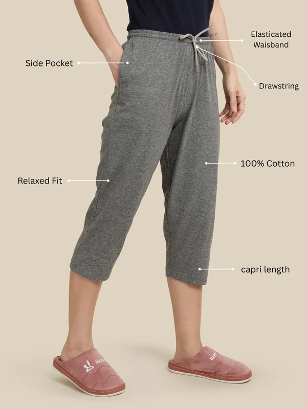 Andhra_melange__Kryptic_women_Solid_cotton_relaxed_fit_lounge_capri_with_side_pocket
