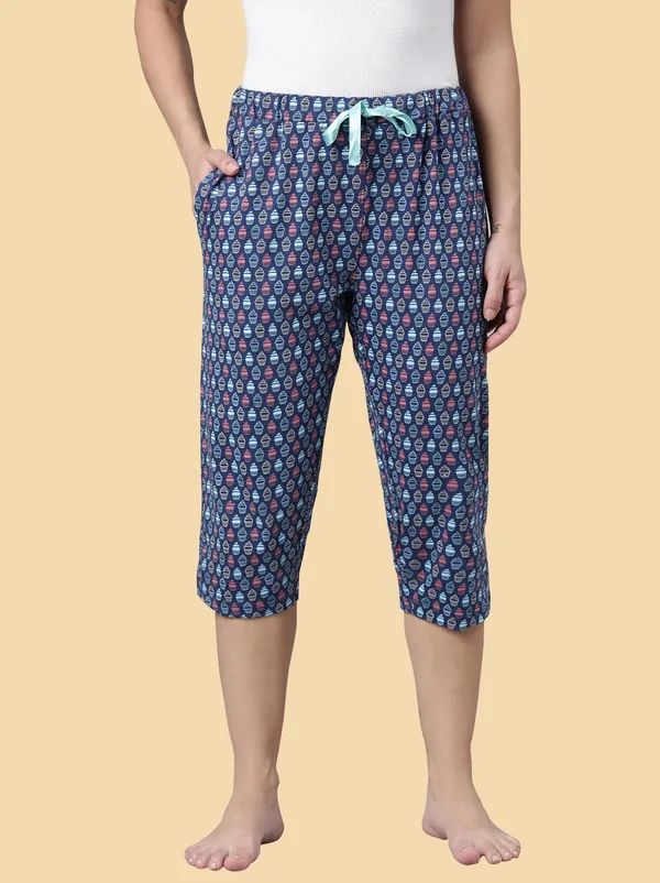 Blue_Cottton_Capri_For_Women