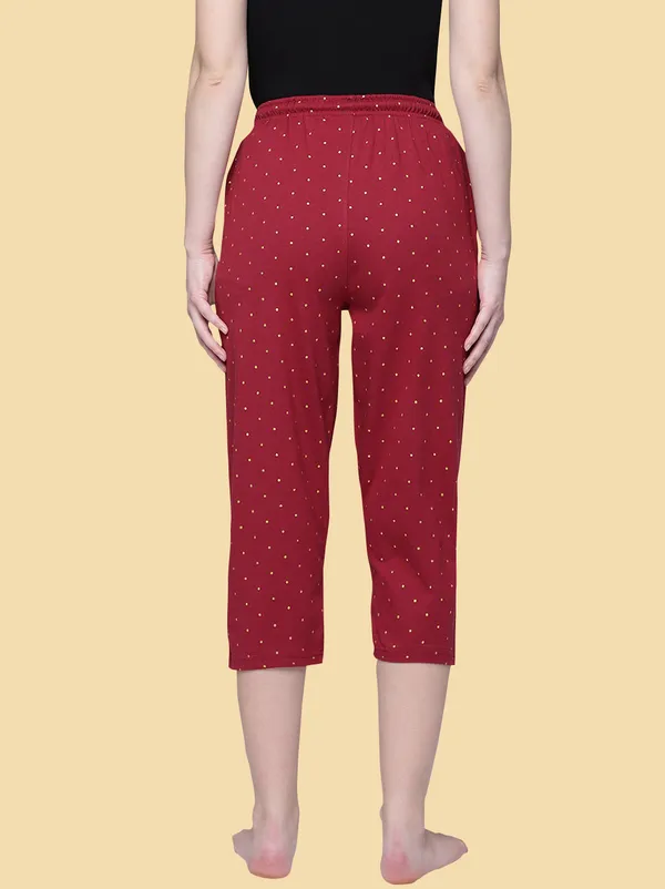 Maroon_Cottton_Capri_For_Women