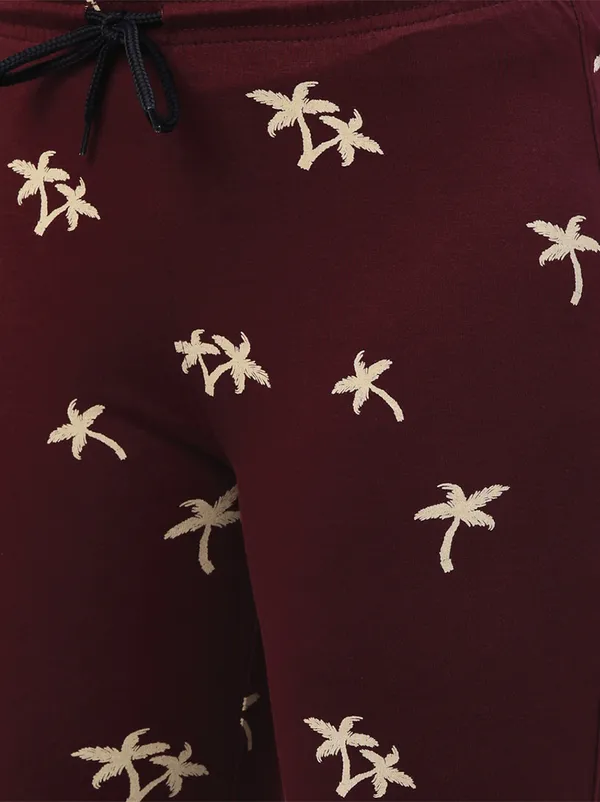 Maroon_Cottton_Capri_For_Women