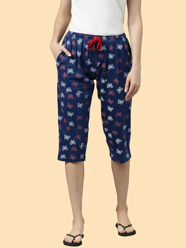 Blue_Cottton_Capri_For_Women
