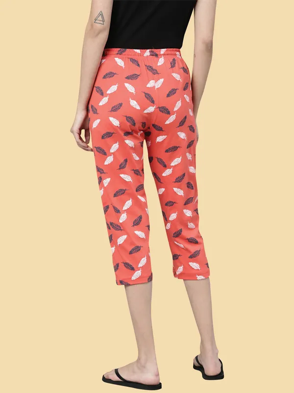 Orange_Cottton_Capri_For_Women