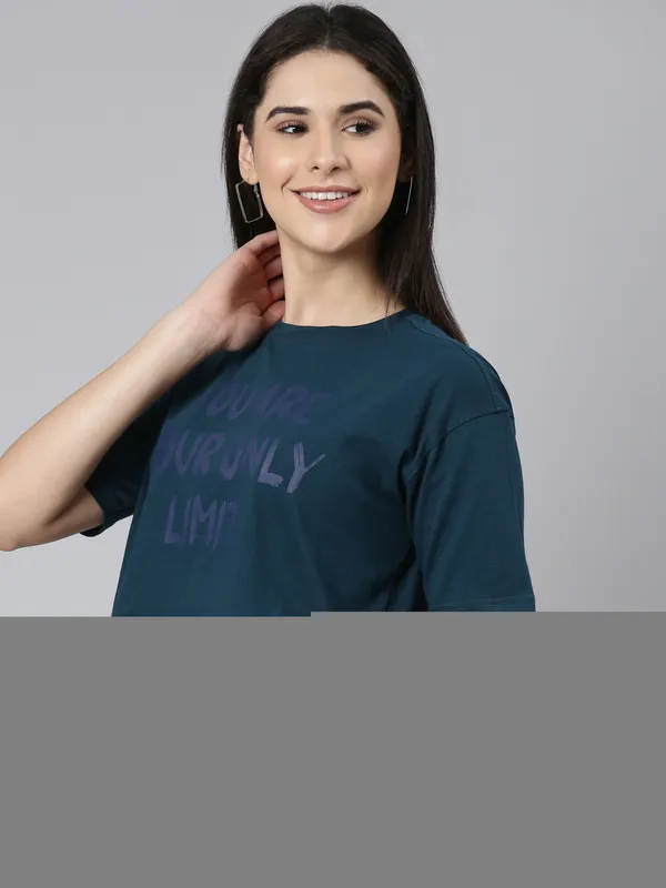 Teal_Kryptic_Printed_Cotton_Drop-Shoulder_Sleeves_Oversized_Crop_T-shirt