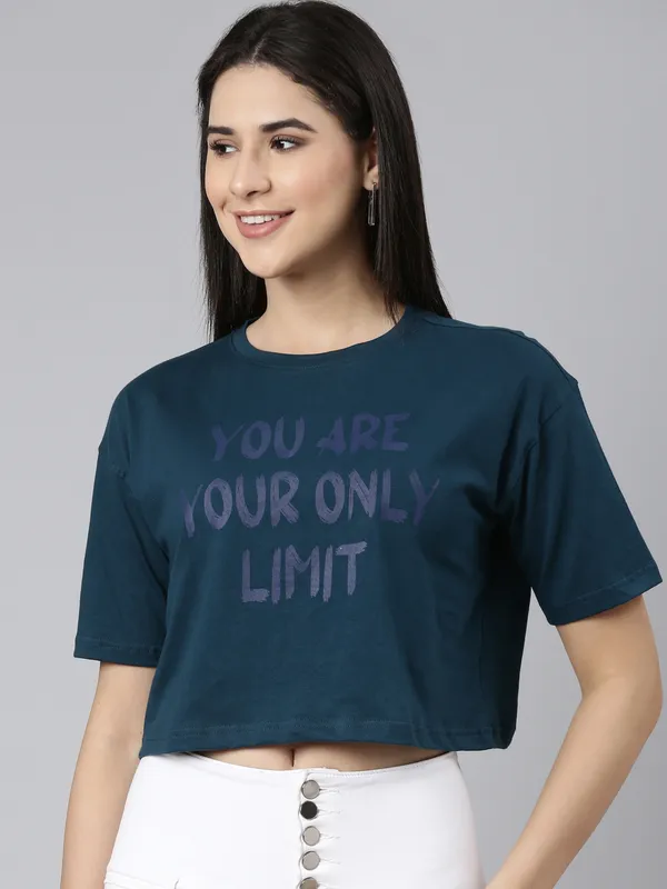 Teal_Kryptic_Printed_Cotton_Drop-Shoulder_Sleeves_Oversized_Crop_T-shirt