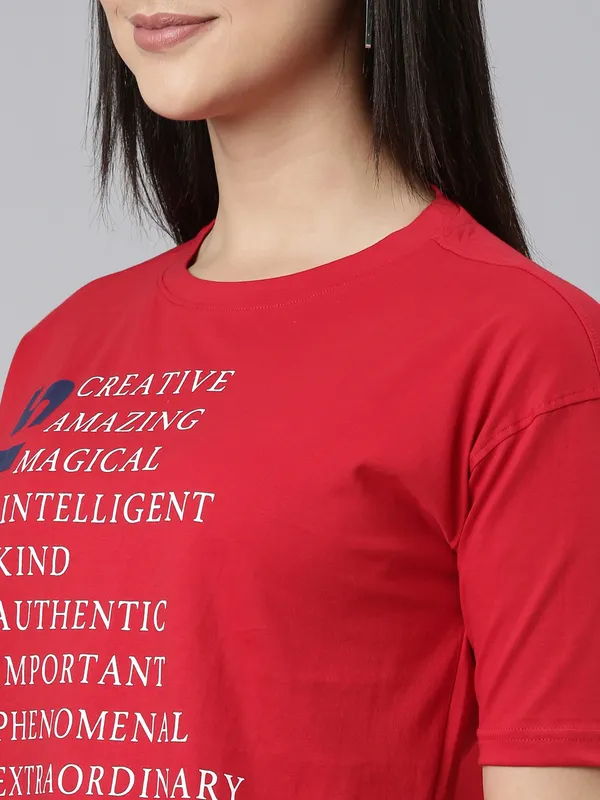Red_Kryptic_Women_Printed_Pure_Cotton_Drop-Shoulder_Sleeves_Oversized_Crop_Tshirt