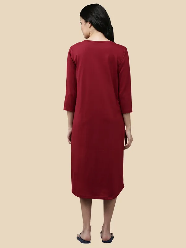 Maroon_Western_Wear_Nighty_For_Women