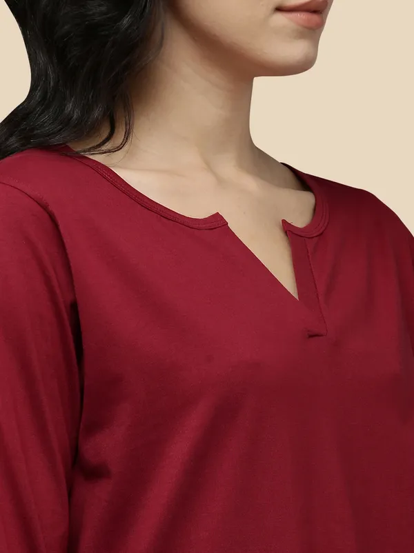 Maroon_Western_Wear_Nighty_For_Women