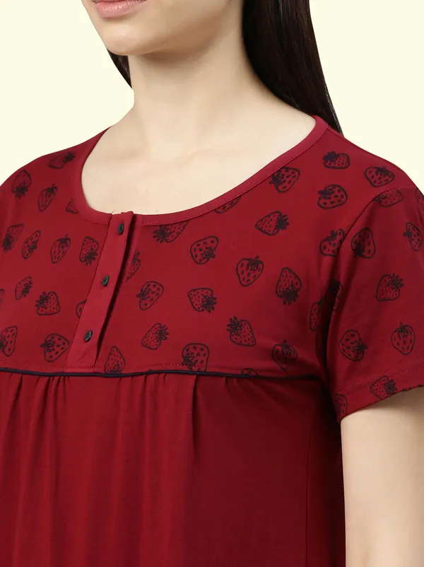 Maroon_Western_Wear_Nighty_For_Women