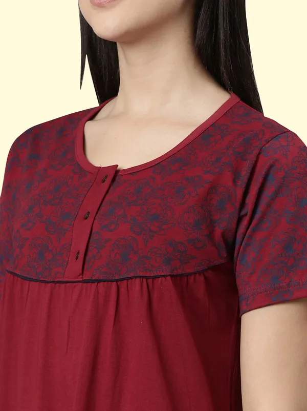 Maroon_Western_Wear_Nighty_For_Women