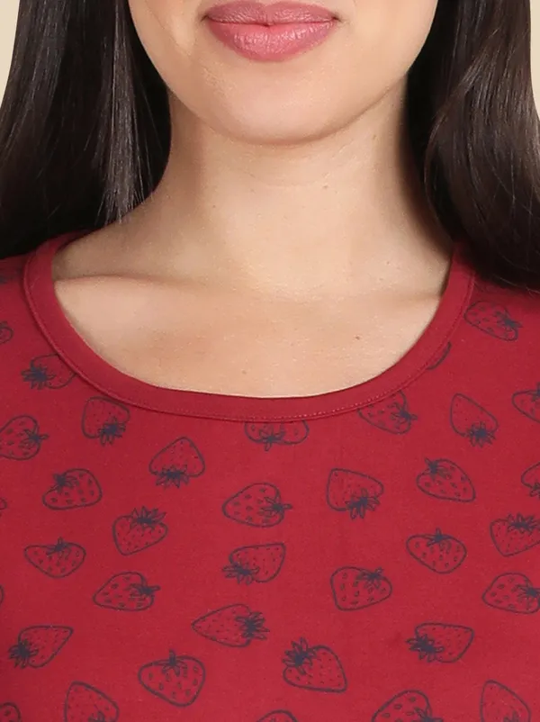 Maroon_Western_Wear_Nighty_For_Women