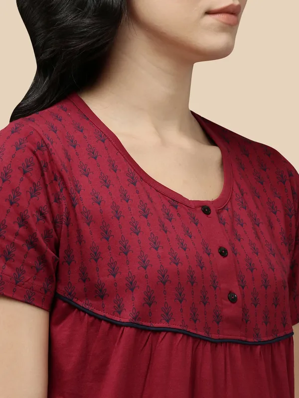 Maroon_Western_Wear_Nighty_For_Women