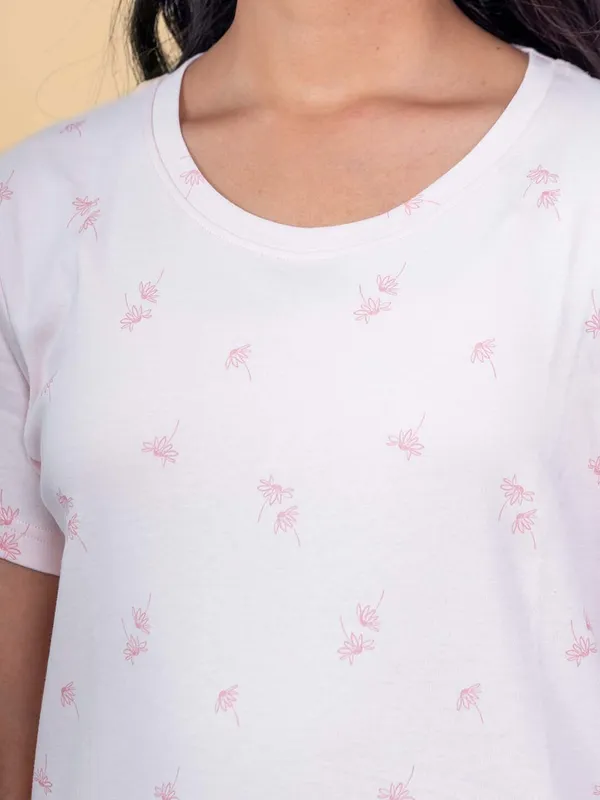 Pink_Western_Wear_Round_Neck_Nightdress_For_Women
