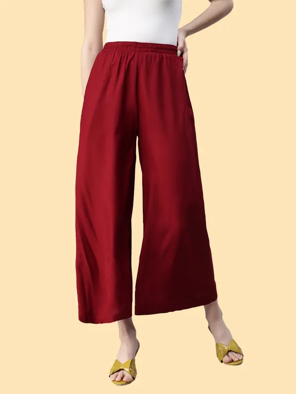 Maroon_Flared_Trousers_For_Women