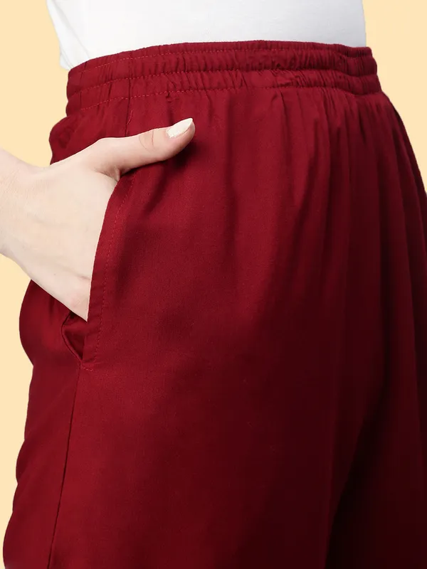 Maroon_Flared_Trousers_For_Women