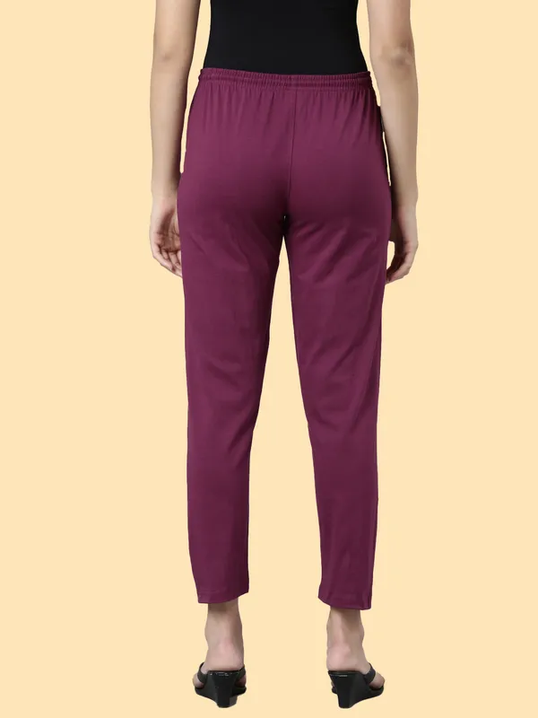 Burgundy_Ethnicwear_Pyjama_For_Women