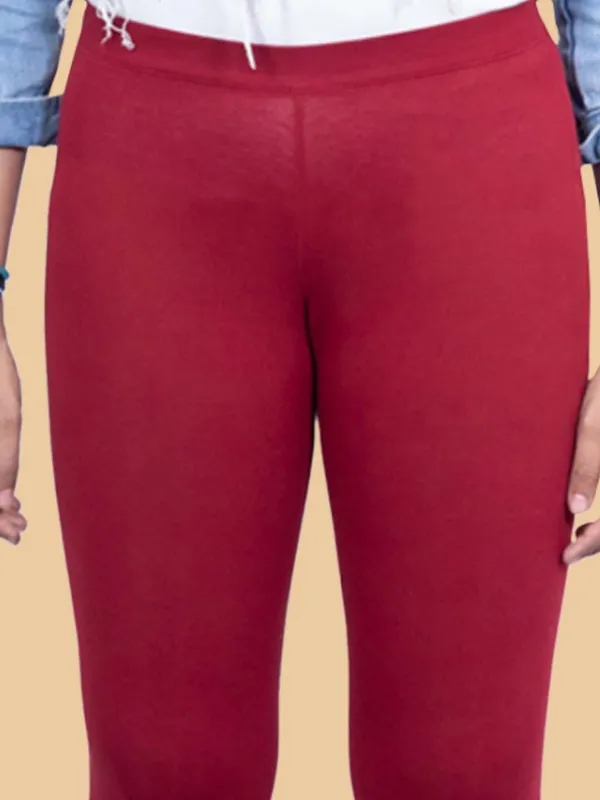Maroon_Ankle_Length_Western_Wear_Legging_For_Women