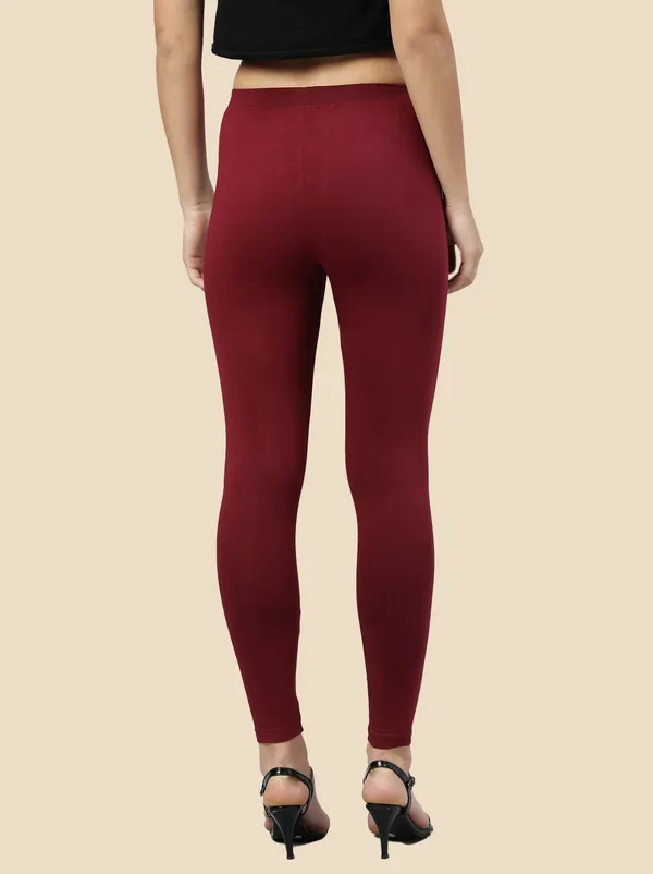 Maroon_Ankle_Length_Western_Wear_Legging_For_Women