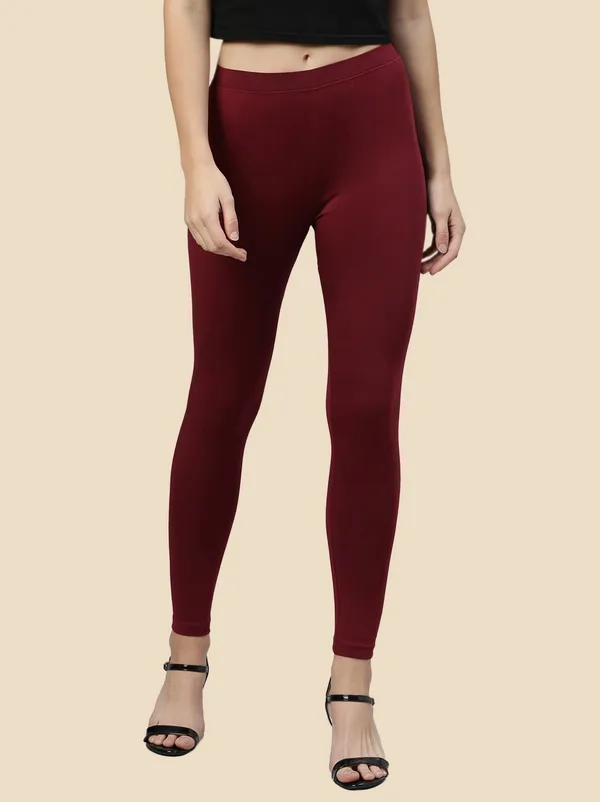 Maroon_Ankle_Length_Western_Wear_Legging_For_Women
