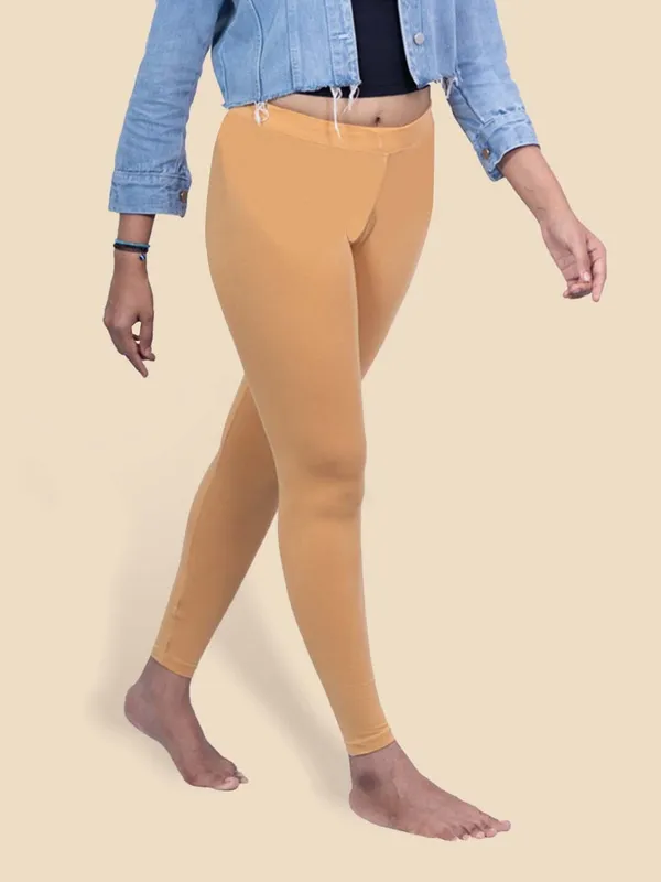 Beige_Ankle_Length_Western_Wear_Legging_For_Women