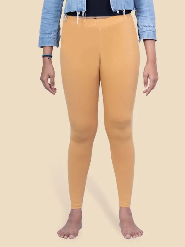 Beige_Ankle_Length_Western_Wear_Legging_For_Women