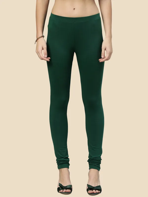 Green_Churidar_Length_Western_Wear_Legging_For_Women