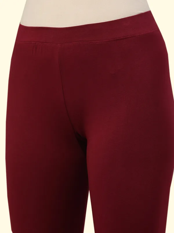 Maroon_Churidar_Length_Western_Wear_Legging_For_Women
