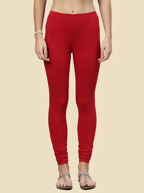 Red_Churidar_Length_Western_Wear_Legging_For_Women