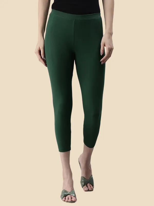 Green_3/4Th/Calf_Length_Western_Wear_Legging_For_Women