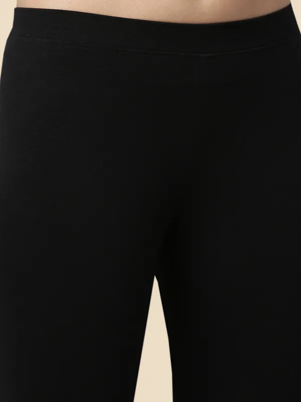 Black_3/4Th/Calf_Length_Western_Wear_Legging_For_Women