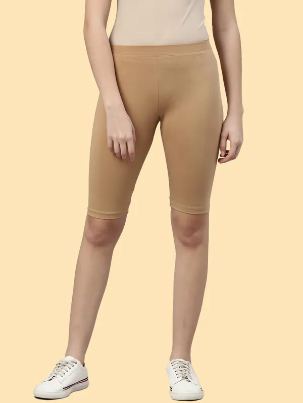 Beige_Legging_Shorts_Western_Wear_For_Women